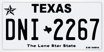 TX license plate DNI2267
