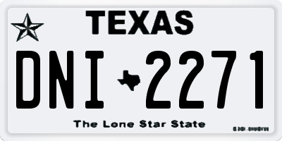 TX license plate DNI2271
