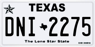 TX license plate DNI2275