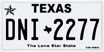 TX license plate DNI2277