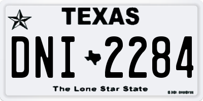 TX license plate DNI2284