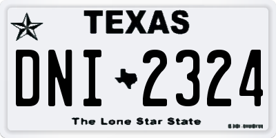 TX license plate DNI2324