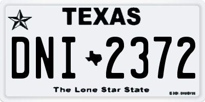TX license plate DNI2372