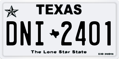 TX license plate DNI2401