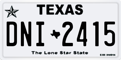 TX license plate DNI2415