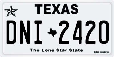 TX license plate DNI2420