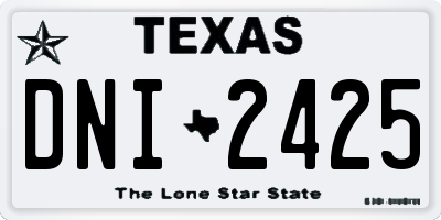 TX license plate DNI2425
