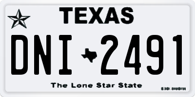 TX license plate DNI2491