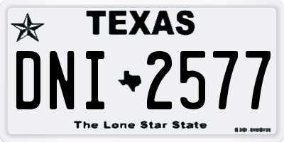 TX license plate DNI2577