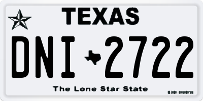 TX license plate DNI2722