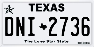 TX license plate DNI2736