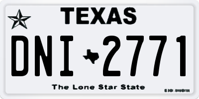 TX license plate DNI2771