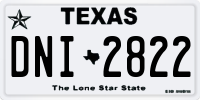 TX license plate DNI2822