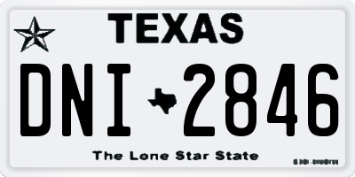 TX license plate DNI2846