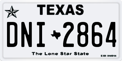 TX license plate DNI2864