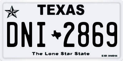 TX license plate DNI2869
