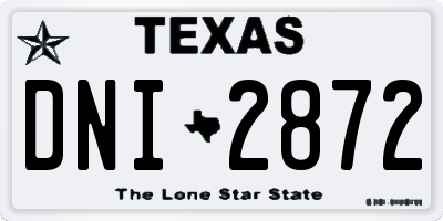 TX license plate DNI2872