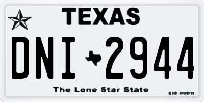 TX license plate DNI2944
