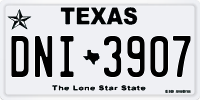 TX license plate DNI3907