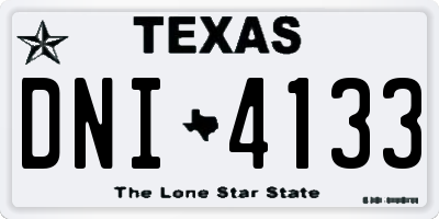 TX license plate DNI4133