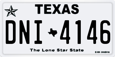 TX license plate DNI4146