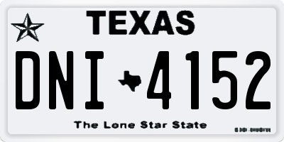 TX license plate DNI4152