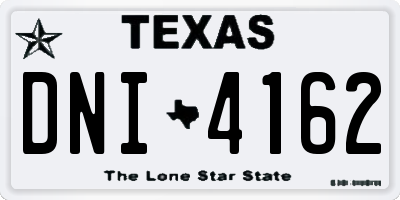 TX license plate DNI4162