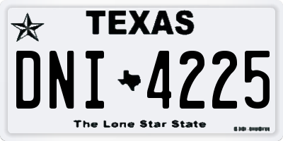 TX license plate DNI4225