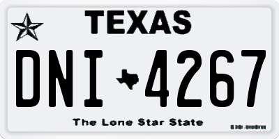 TX license plate DNI4267