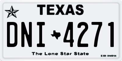 TX license plate DNI4271