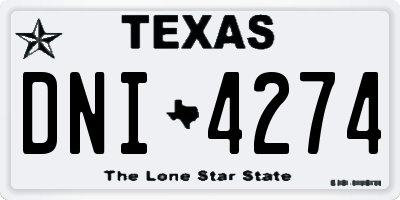 TX license plate DNI4274