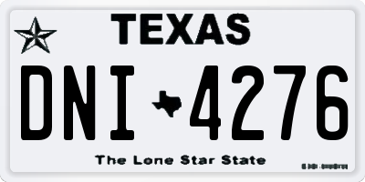 TX license plate DNI4276