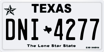 TX license plate DNI4277