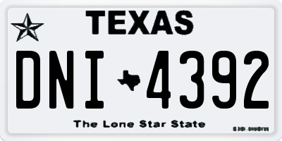 TX license plate DNI4392