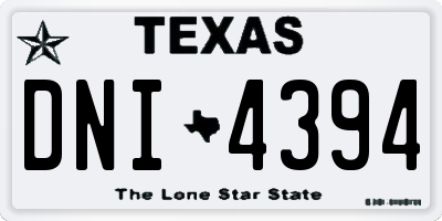TX license plate DNI4394