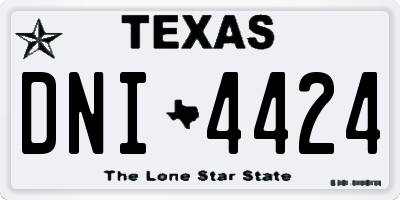 TX license plate DNI4424