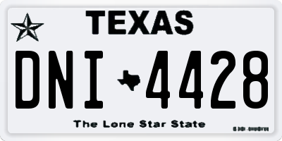 TX license plate DNI4428