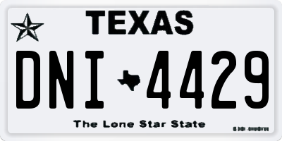 TX license plate DNI4429