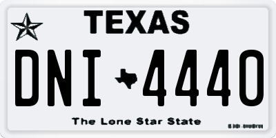 TX license plate DNI4440