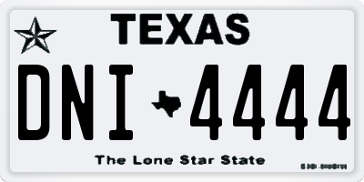 TX license plate DNI4444