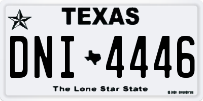 TX license plate DNI4446