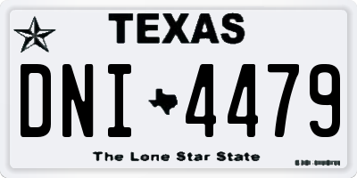 TX license plate DNI4479