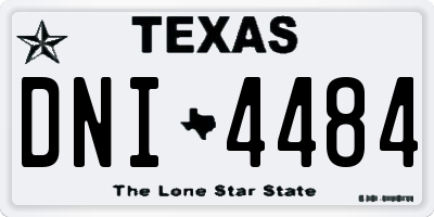 TX license plate DNI4484