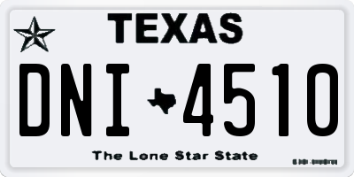 TX license plate DNI4510