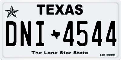 TX license plate DNI4544