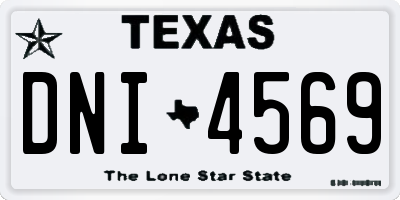 TX license plate DNI4569