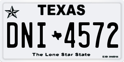 TX license plate DNI4572