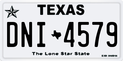 TX license plate DNI4579
