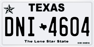 TX license plate DNI4604