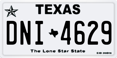 TX license plate DNI4629